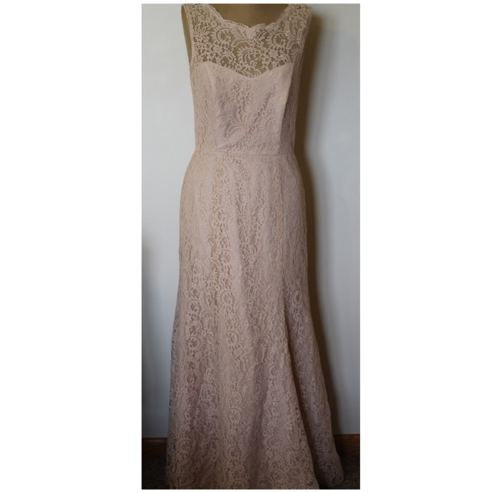 Bridesmaids Lace Light Pink Dress